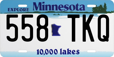 MN license plate 558TKQ