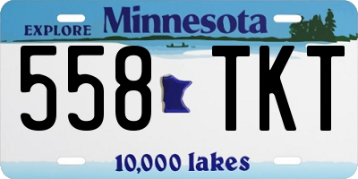 MN license plate 558TKT