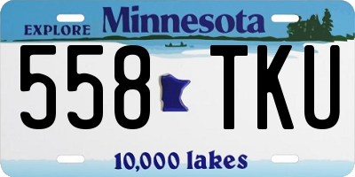 MN license plate 558TKU