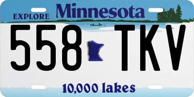 MN license plate 558TKV