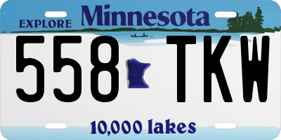 MN license plate 558TKW