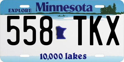 MN license plate 558TKX