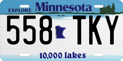 MN license plate 558TKY