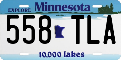 MN license plate 558TLA
