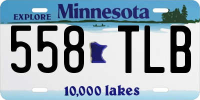 MN license plate 558TLB