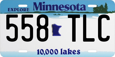 MN license plate 558TLC