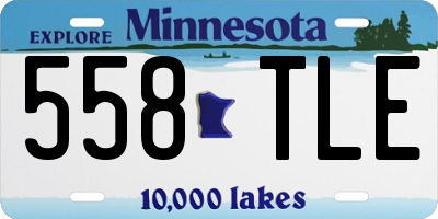 MN license plate 558TLE