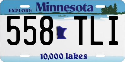 MN license plate 558TLI