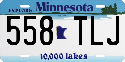 MN license plate 558TLJ