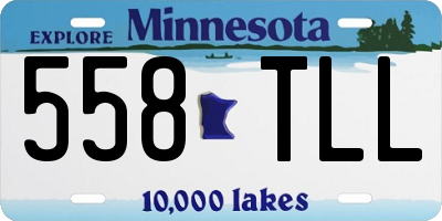 MN license plate 558TLL