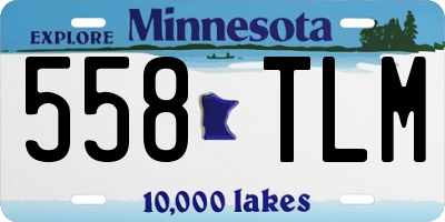 MN license plate 558TLM