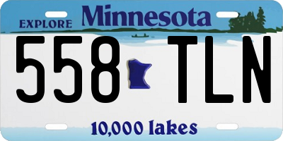 MN license plate 558TLN