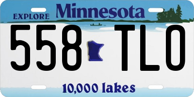 MN license plate 558TLO