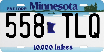 MN license plate 558TLQ