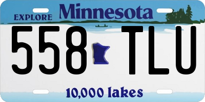 MN license plate 558TLU