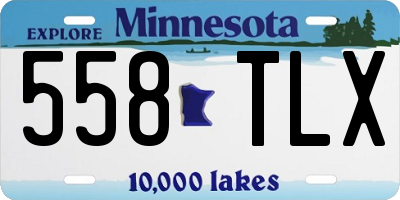 MN license plate 558TLX
