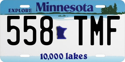 MN license plate 558TMF