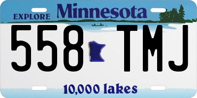 MN license plate 558TMJ