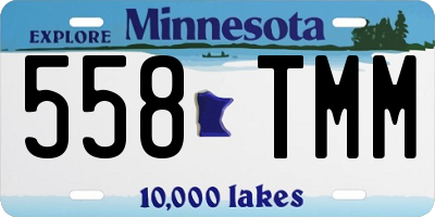 MN license plate 558TMM