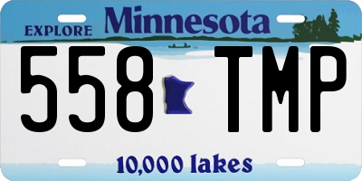 MN license plate 558TMP