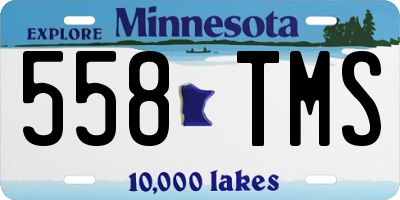 MN license plate 558TMS