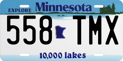 MN license plate 558TMX