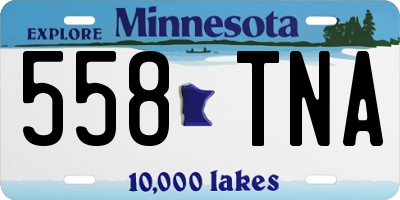 MN license plate 558TNA