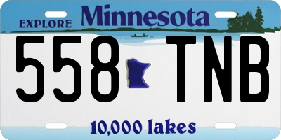 MN license plate 558TNB