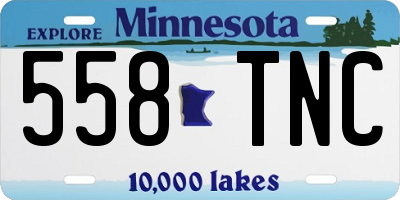 MN license plate 558TNC
