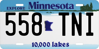 MN license plate 558TNI