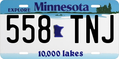 MN license plate 558TNJ