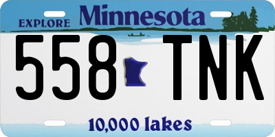 MN license plate 558TNK