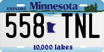 MN license plate 558TNL