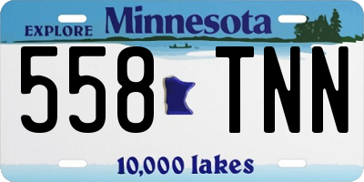 MN license plate 558TNN