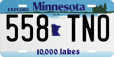 MN license plate 558TNO