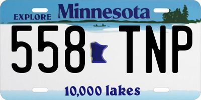 MN license plate 558TNP