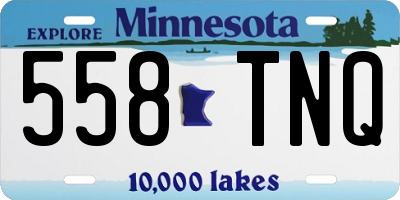 MN license plate 558TNQ