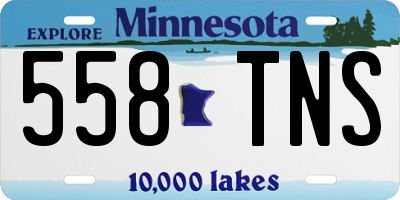 MN license plate 558TNS