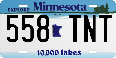 MN license plate 558TNT