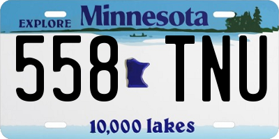 MN license plate 558TNU