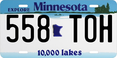 MN license plate 558TOH
