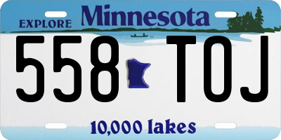 MN license plate 558TOJ