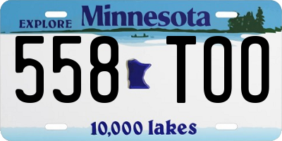 MN license plate 558TOO