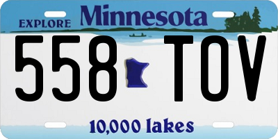 MN license plate 558TOV