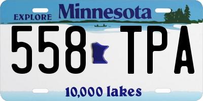 MN license plate 558TPA