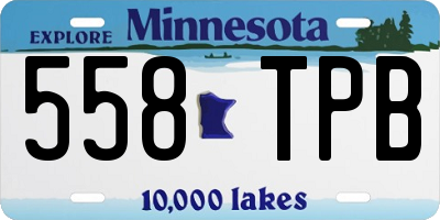 MN license plate 558TPB