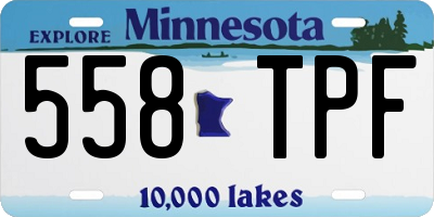 MN license plate 558TPF