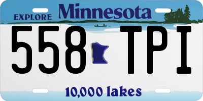 MN license plate 558TPI