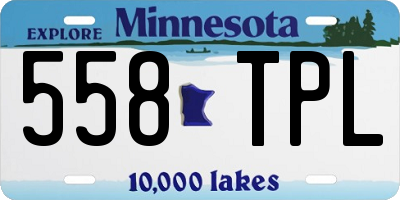 MN license plate 558TPL