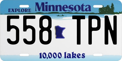 MN license plate 558TPN